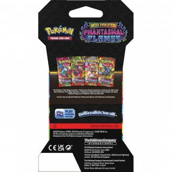 Pokemon Mega Evolution: Phantasmal Flames Sleeved Booster kortų papildymo pakuotė 1 vnt.